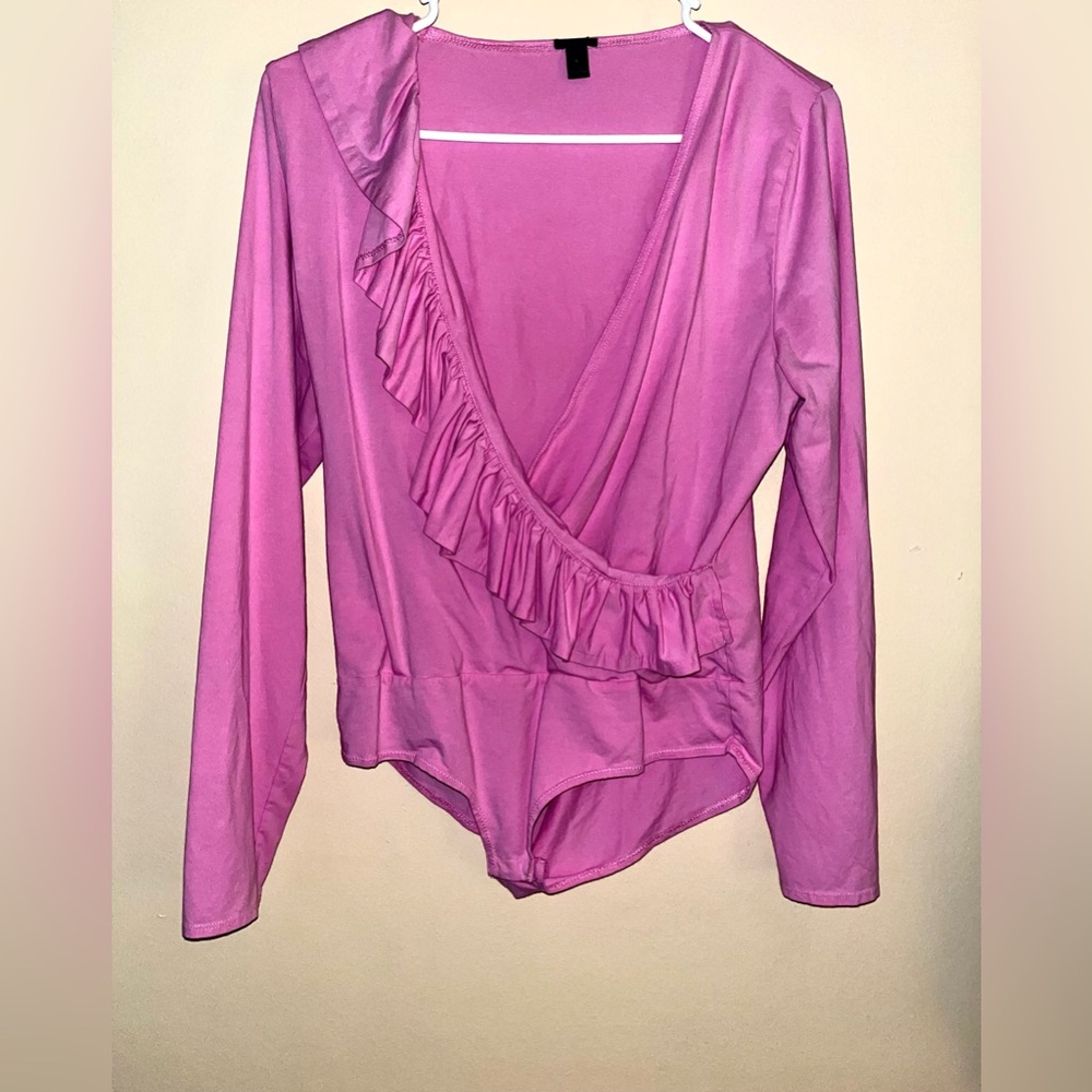 Pink Ruffled Women's Top